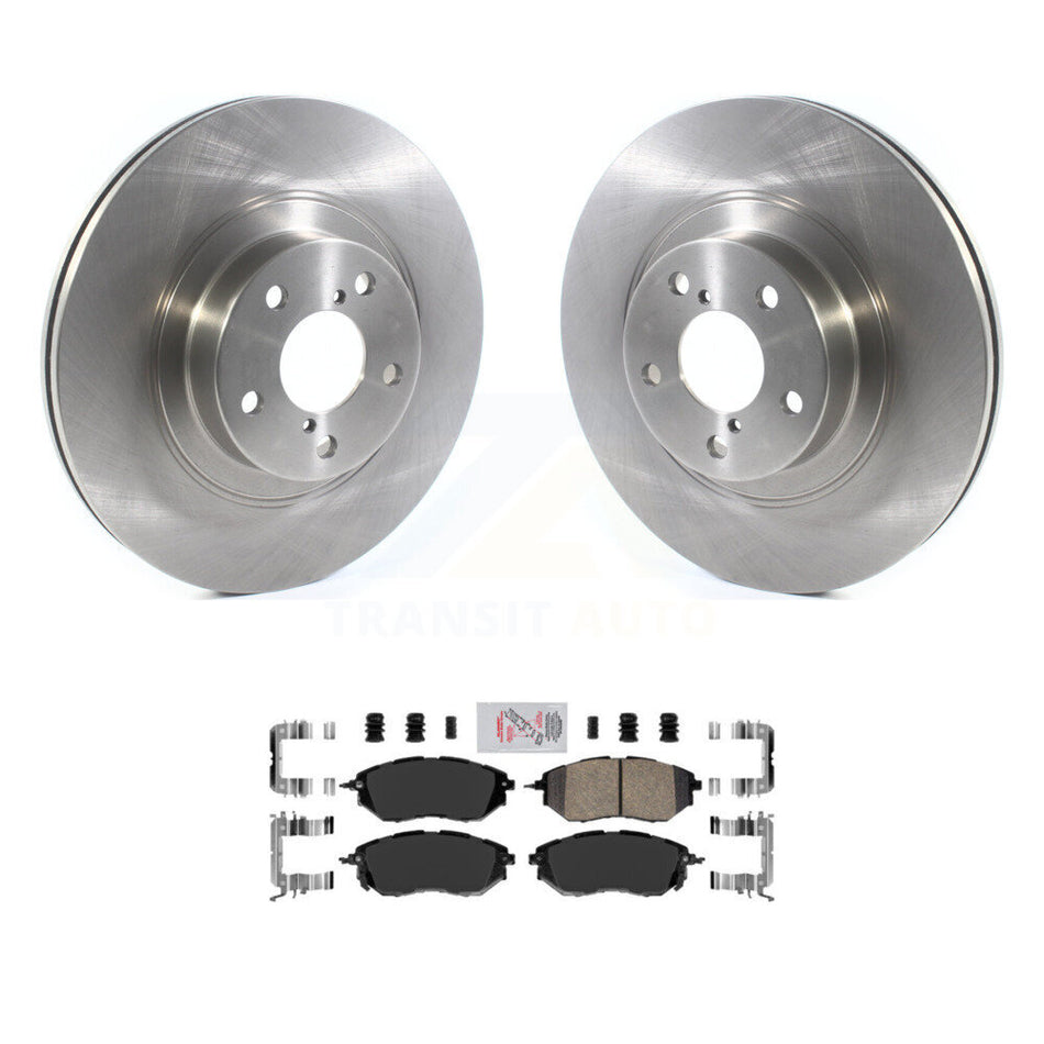 Front Brake Rotors Ceramic Pad Kit For 2009 Subaru Legacy With 292mm Diameter Rotor K8A-103789