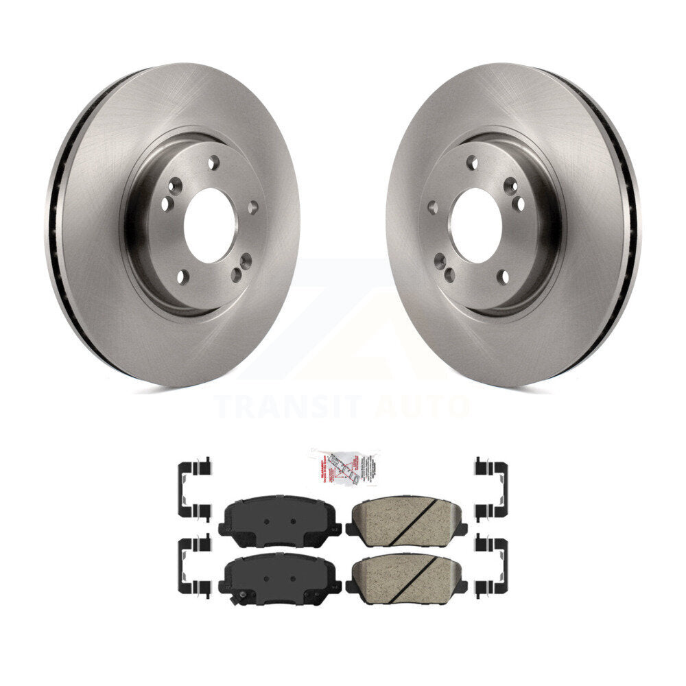 Front Disc Brake Rotors And Ceramic Pads Kit For Kia Forte Forte5 Koup K8A-103828