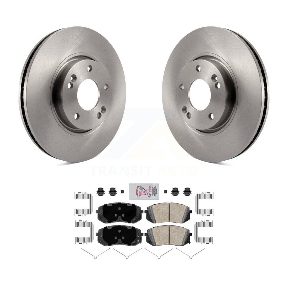 Front Brake Rotors Ceramic Pad Kit For 16 Hyundai Sonata FULL HYBRID EV-GAS (FHEV) engine K8A-103837