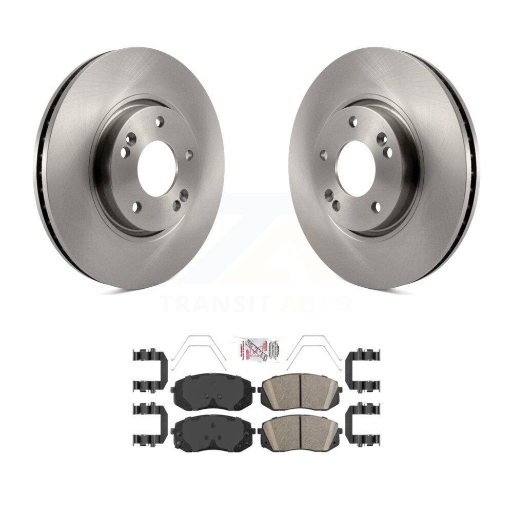 Front Disc Brake Rotors And Ceramic Pads Kit For 2017-2019 Kia Soul EV K8A-103840