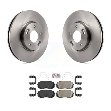 Front Disc Brake Rotors And Ceramic Pads Kit For 2017-2019 Kia Soul EV K8A-103840