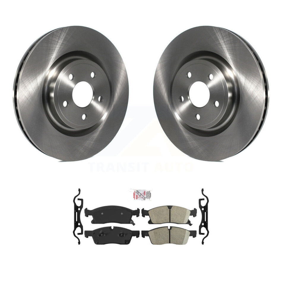 Front Brake Rotors Ceramic Pad Kit For 2017 Dodge Durango With 380mm Diameter Rotor K8A-103864