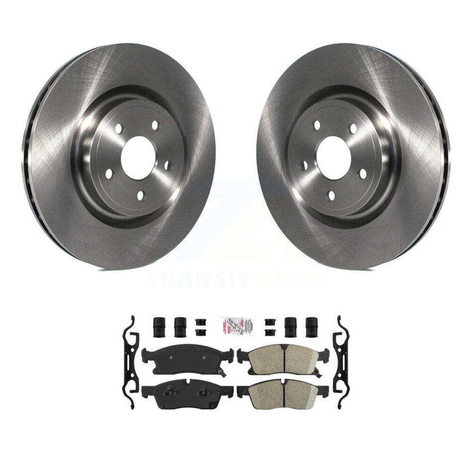 Front Brake Rotors Ceramic Pad Kit For 2017 Dodge Durango With 380mm Diameter Rotor K8A-103866