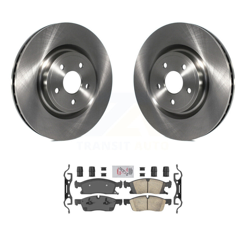 Front Brake Rotors Ceramic Pad Kit For 2017 Dodge Durango With 380mm Diameter Rotor K8A-103867