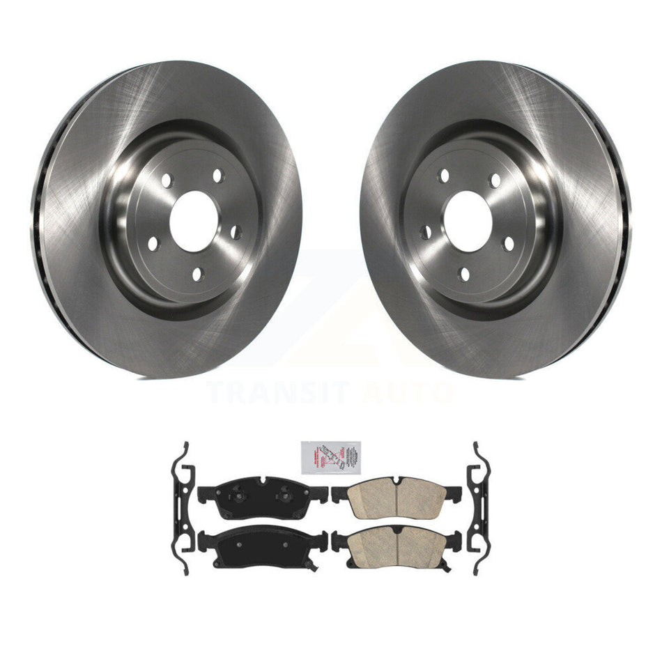 Front Brake Rotors Ceramic Pad Kit For 2017 Dodge Durango With 380mm Diameter Rotor K8A-103868