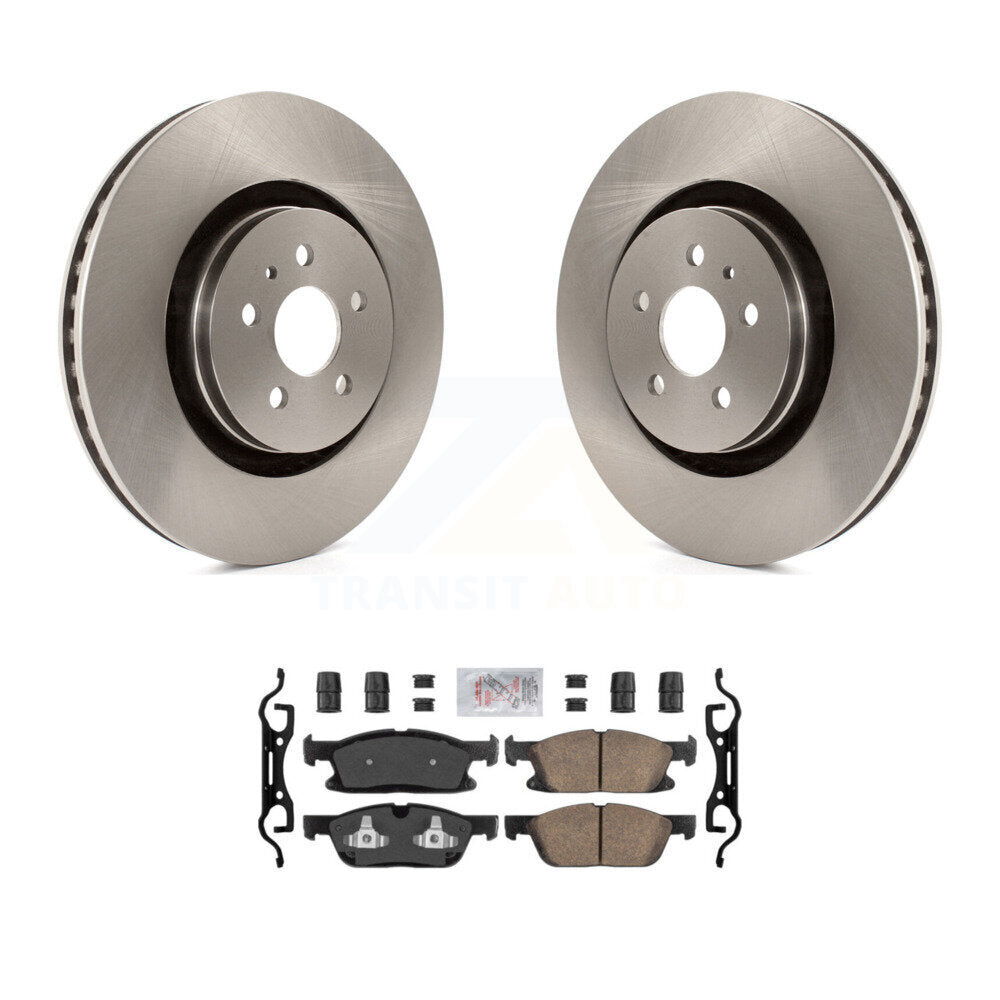 Front Brake Rotors Ceramic Pad Kit For 2019-2023 Lincoln Nautilus With Vented Rear K8A-103907
