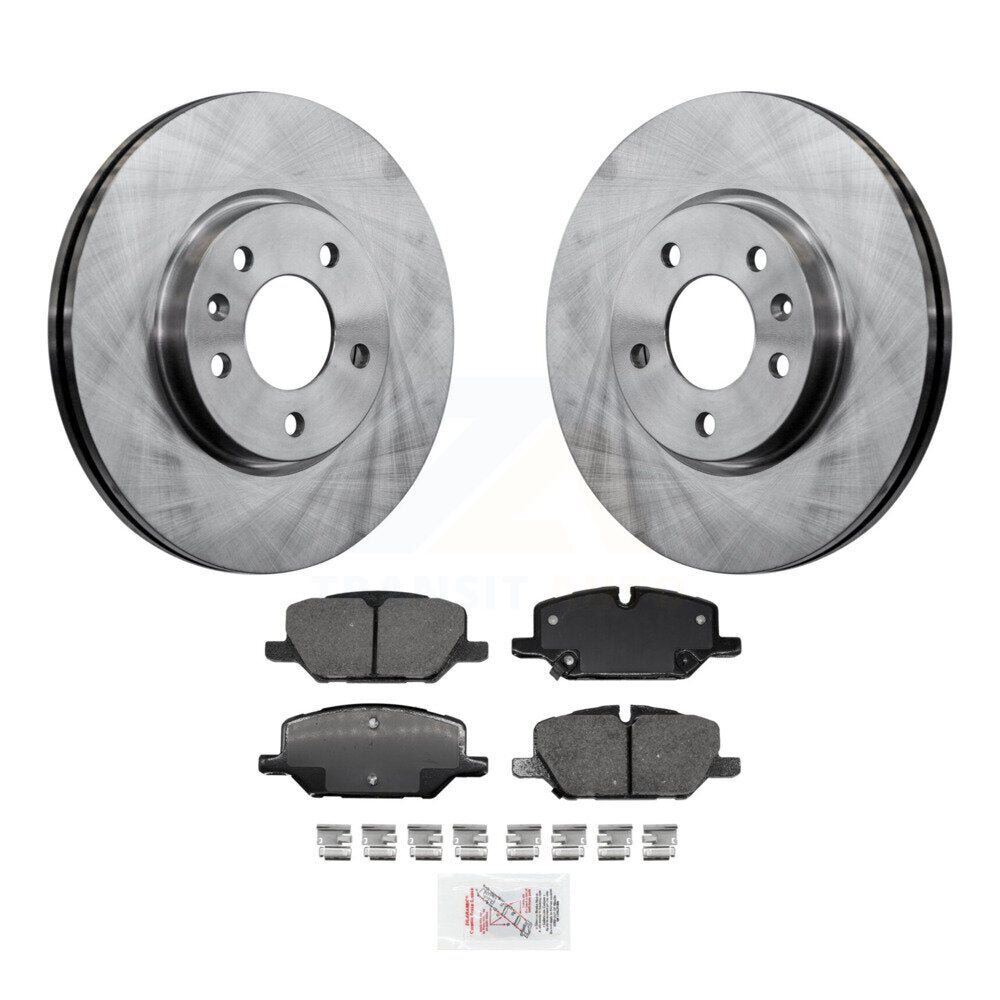 Front Disc Brake Rotors And Ceramic Pad Kit For 2022-2023 GMC Terrain w 321mm Rotor K8A-103971