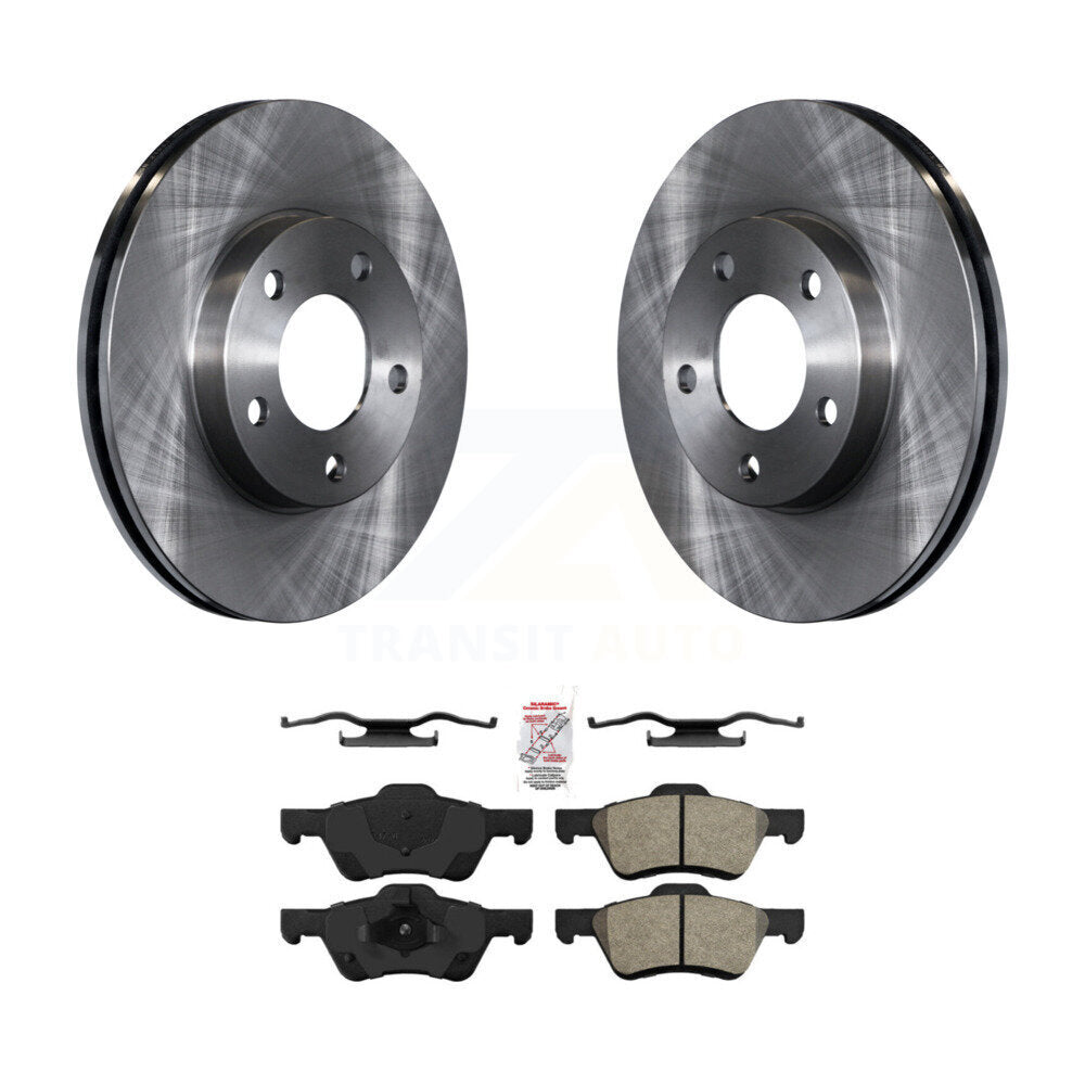 Front Disc Brake Rotors And Semi-Metallic Pads Kit For Mercury Mariner K8A-104065
