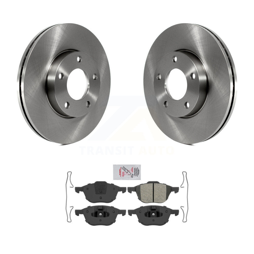 Front Disc Brake Rotors And Semi-Metallic Pads Kit For Mazda 3 Sport K8A-104120