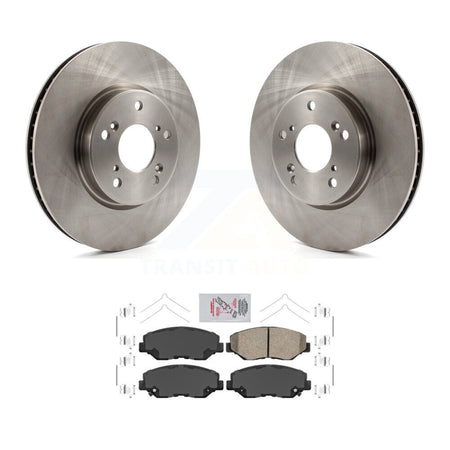 Front Disc Brake Rotor & Ceramic Pad Kit For 2015 Honda Civic EX with Manual transmission K8A-104185