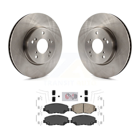 Front Disc Brake Rotor & Ceramic Pad Kit For 2015 Honda Civic EX with Manual transmission K8A-104187