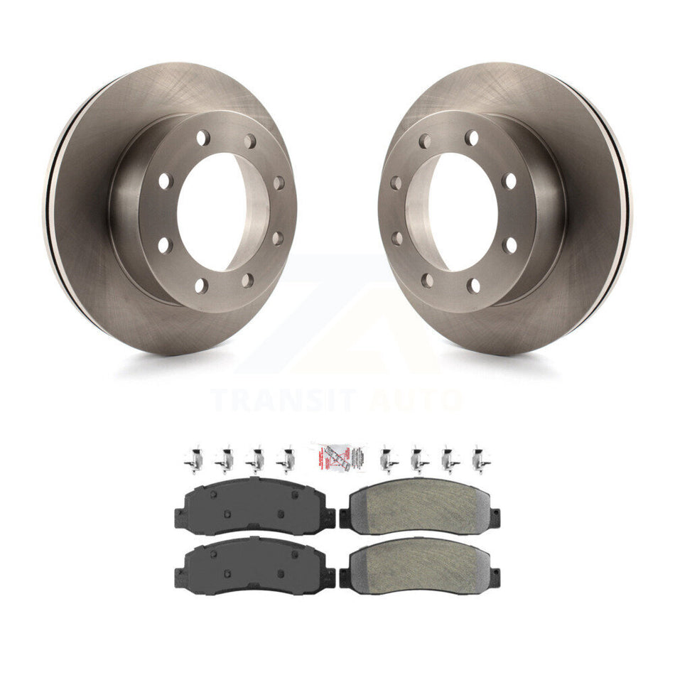 Front Disc Brake Rotors And Semi-Metallic Pads Kit For Ford F-350 Super Duty F-450 K8A-104189