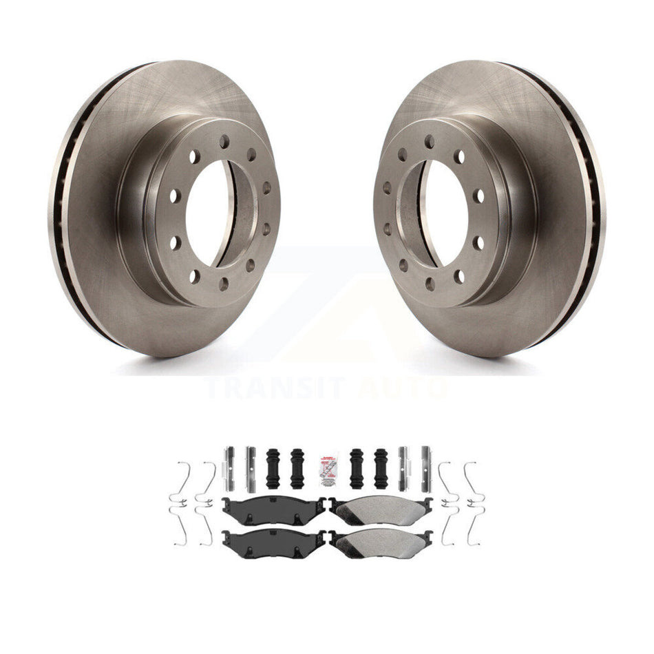 Front Brake Rotor And Semi-Metallic Pad Kit For Ford F-450 Super Duty F-550 International K8A-104192