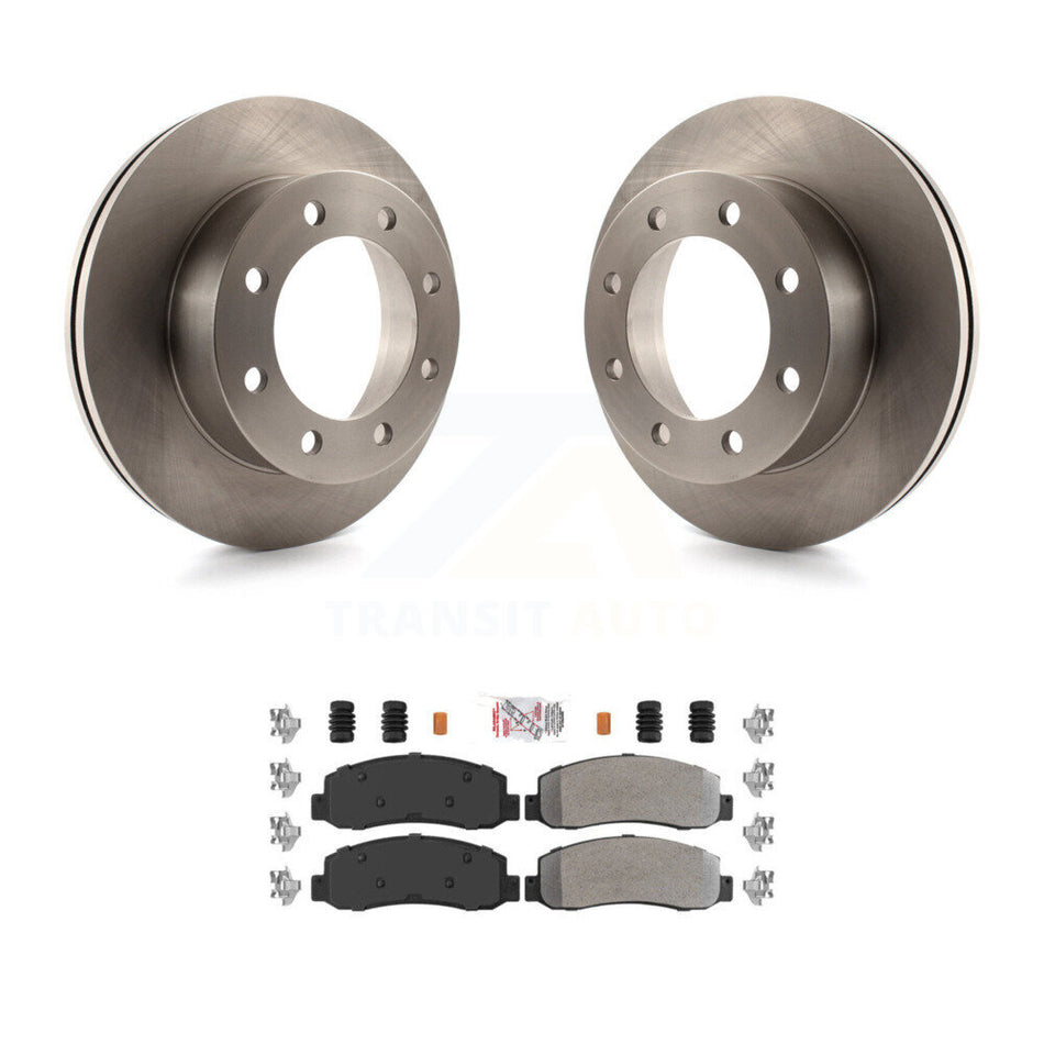 Front Disc Brake Rotors And Semi-Metallic Pads Kit For Ford F-350 Super Duty F-450 K8A-104195