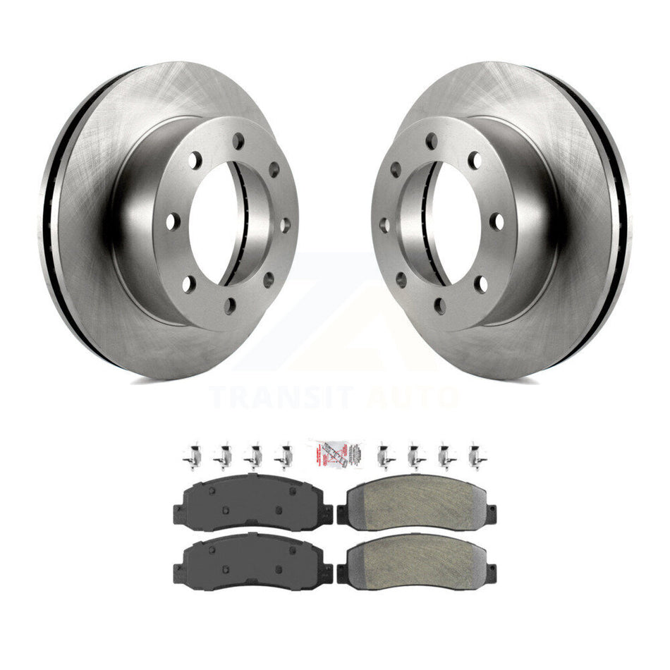 Front Disc Brake Rotors And Semi-Metallic Pads Kit For Ford F-250 Super Duty F-350 K8A-104197