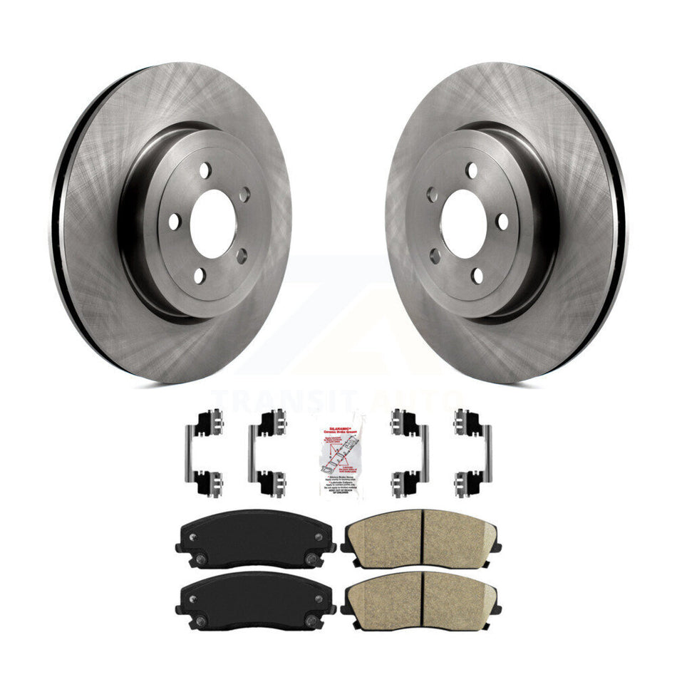 Front Brake Rotor Ceramic Pad Kit For 15-18 Dodge Charger With 345mm Diameter K8A-104201