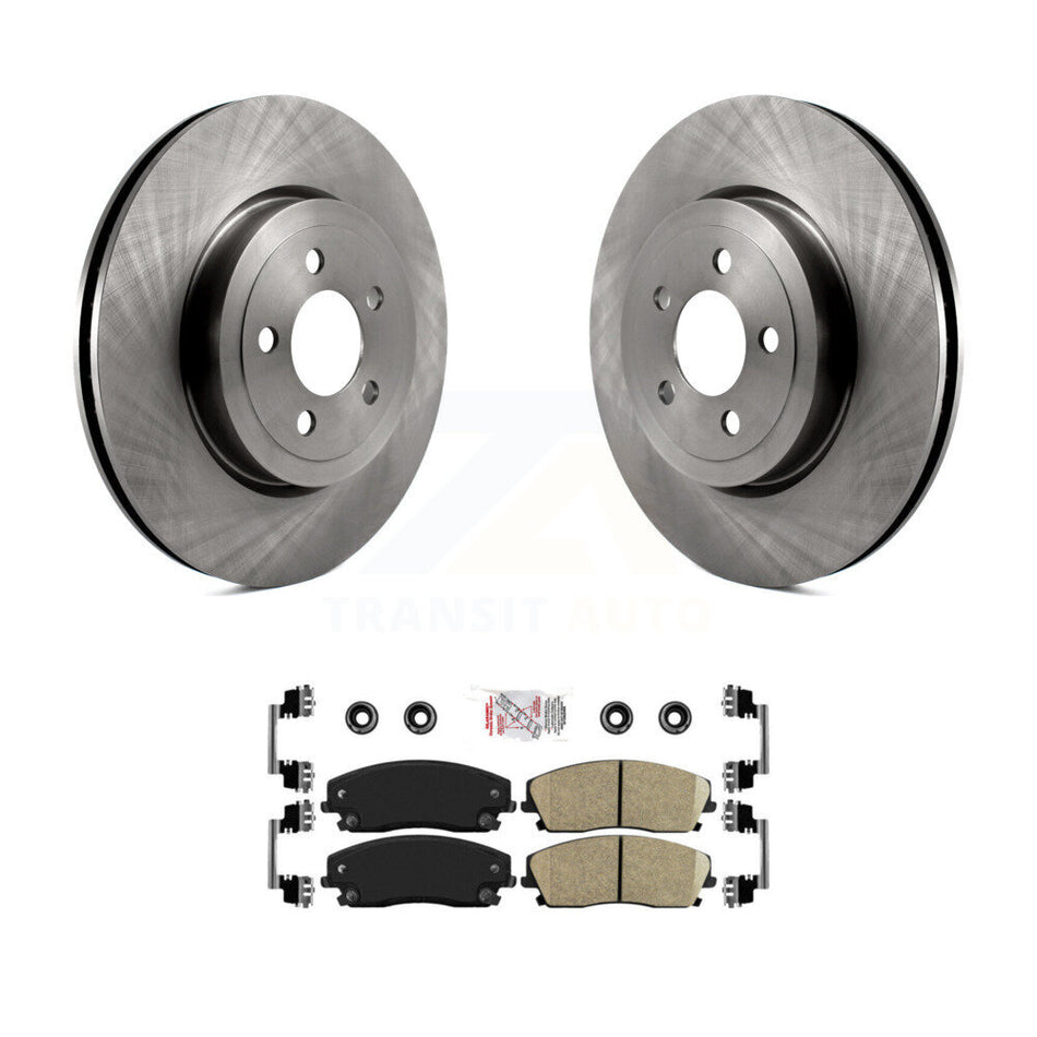 Front Brake Rotor Ceramic Pad Kit For 15-18 Dodge Charger With 345mm Diameter K8A-104203