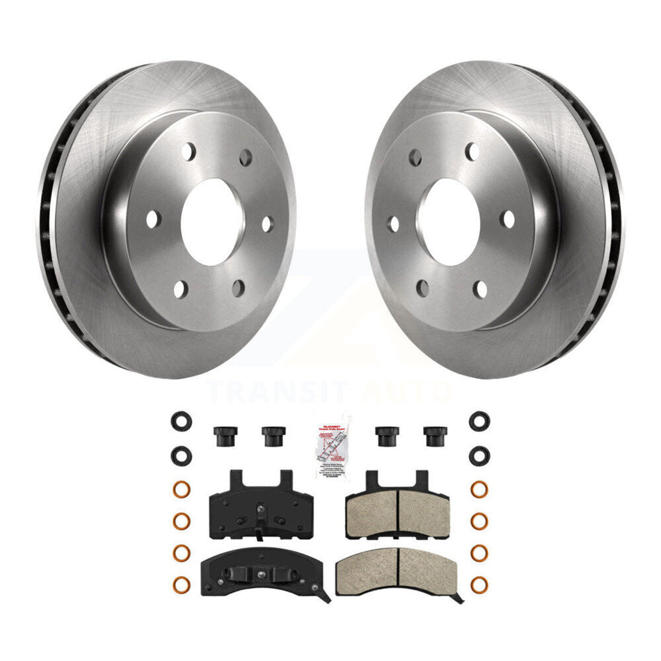 Front Disc Brake Rotor Semi-Metallic Pad Kit For Chevrolet Tahoe GMC Yukon K2500 Suburban K8A-104354