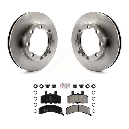 Front Disc Brake Rotors And Semi-Metallic Pads Kit For GMC K2500 Chevrolet K1500 Suburban K8A-104360