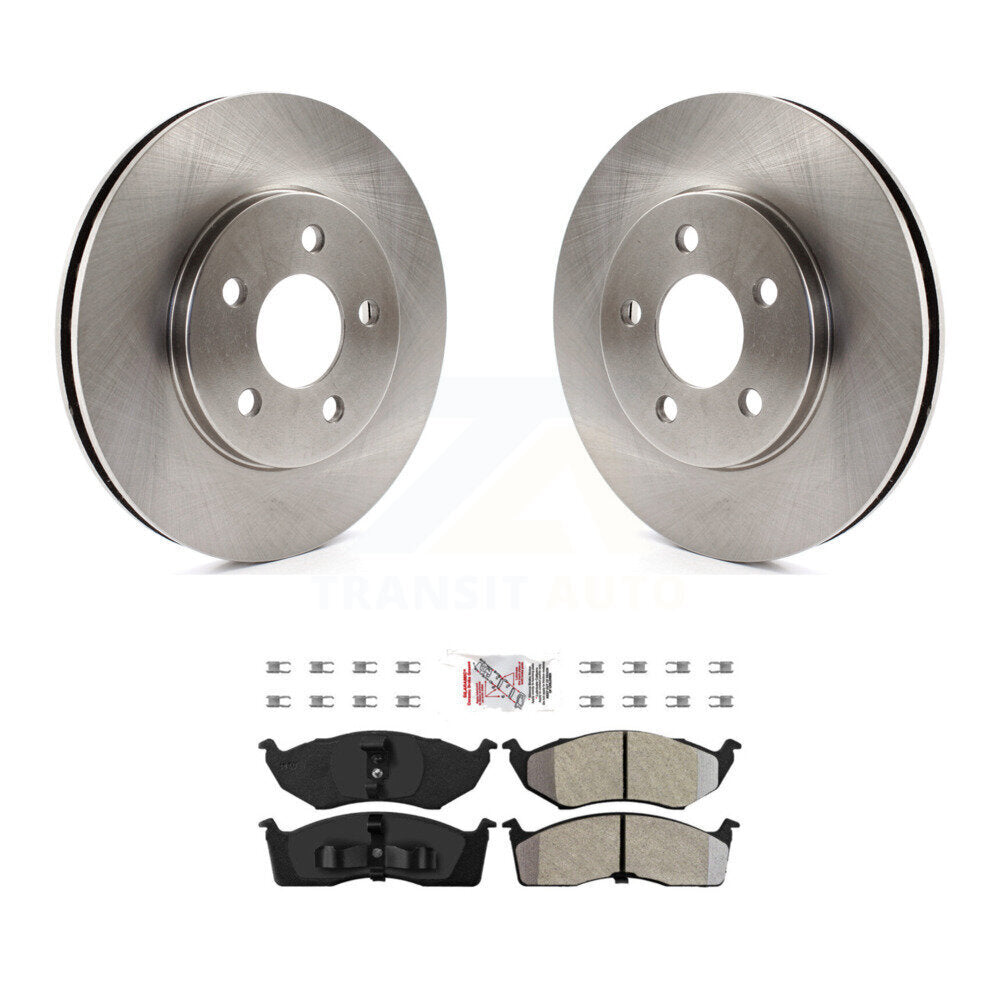 Front Brake Rotor Semi-Metallic Pad Kit For Dodge Caravan Grand Plymouth Voyager Chrysler K8A-104365