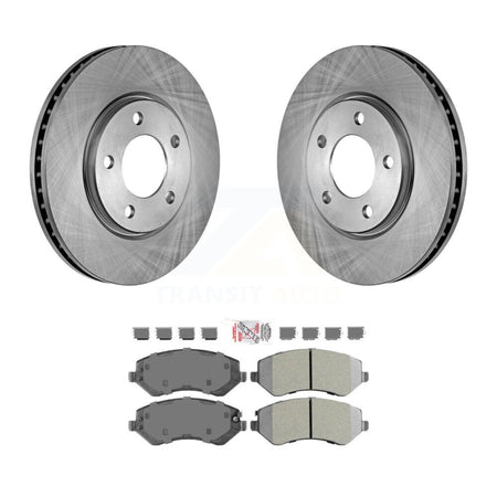Front Disc Brake Rotor And Semi-Metallic Pad Kit For Dodge Grand Caravan Chrysler Voyager K8A-104385
