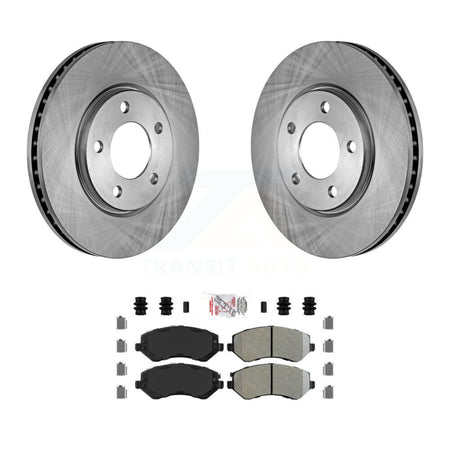 Front Disc Brake Rotor And Semi-Metallic Pad Kit For Dodge Grand Caravan Chrysler Voyager K8A-104386