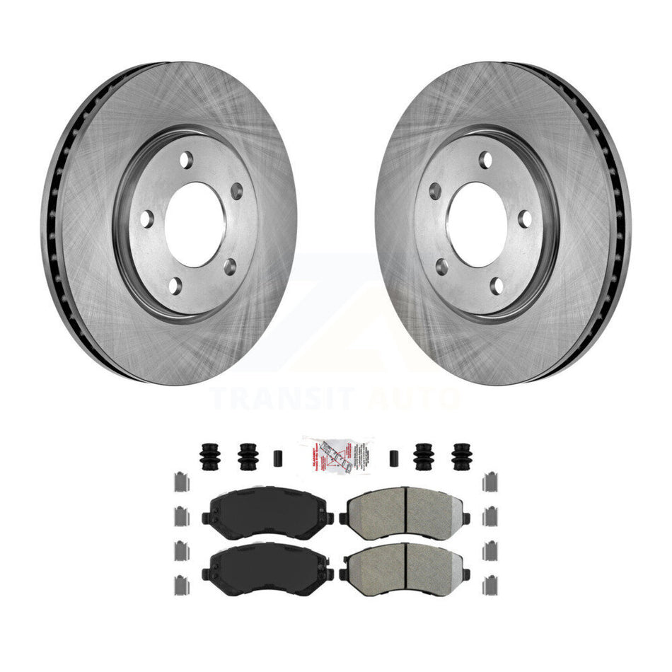 Front Disc Brake Rotor And Semi-Metallic Pad Kit For Dodge Grand Caravan Chrysler Voyager K8A-104386