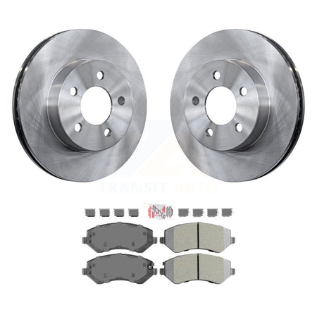 Front Disc Brake Rotors And Semi-Metallic Pads Kit For 2002-2007 Jeep Liberty K8A-104387
