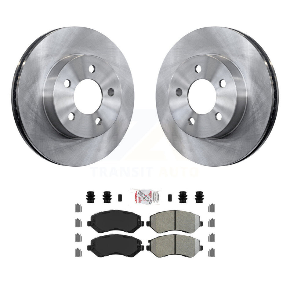 Front Disc Brake Rotors And Semi-Metallic Pads Kit For 2002-2007 Jeep Liberty K8A-104388
