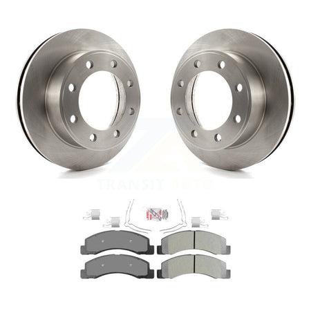 Front Disc Brake Rotors & Semi-Metallic Pad Kit For Ford F-350 Super Duty F-250 Excursion K8A-104401