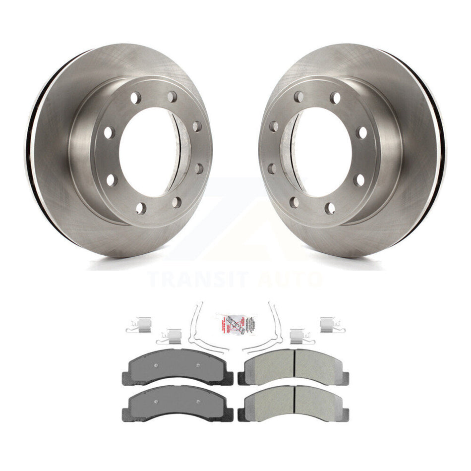 Front Disc Brake Rotors & Semi-Metallic Pad Kit For Ford F-350 Super Duty F-250 Excursion K8A-104401