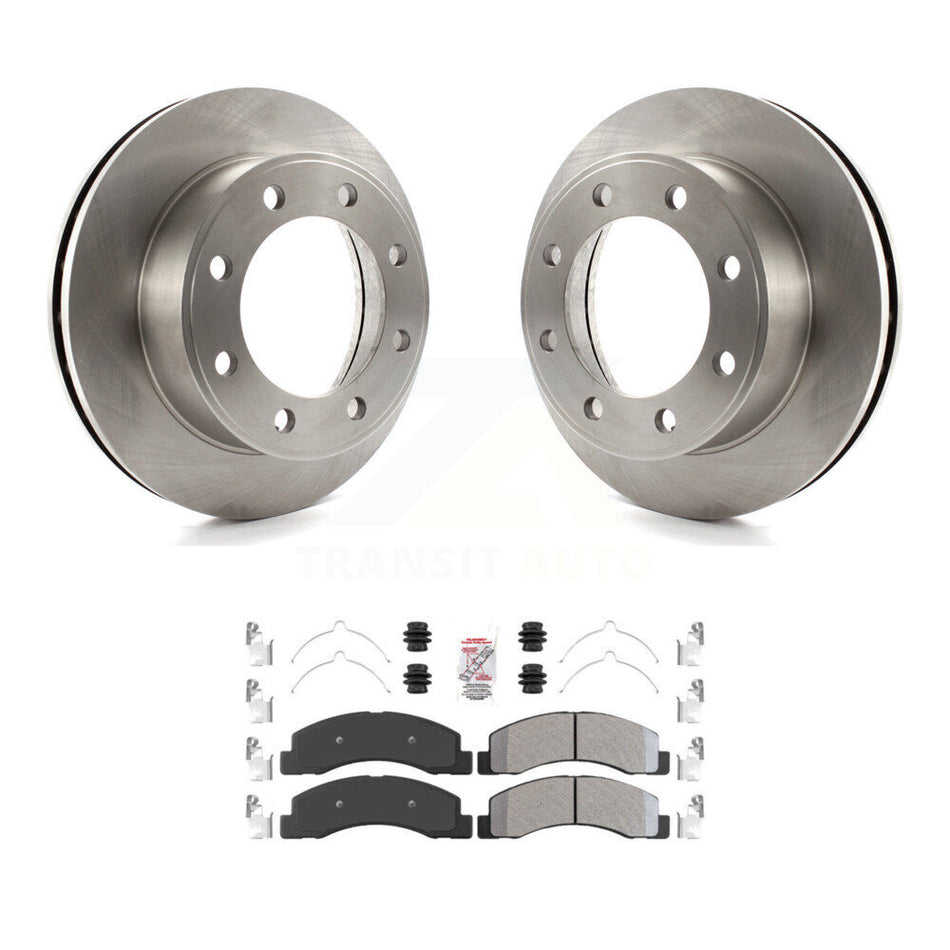 Front Disc Brake Rotors & Semi-Metallic Pad Kit For Ford F-350 Super Duty F-250 Excursion K8A-104402