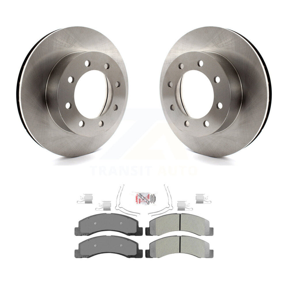 Front Disc Brake Rotors And Semi-Metallic Pads Kit For Ford F-350 Super Duty F-250 K8A-104403