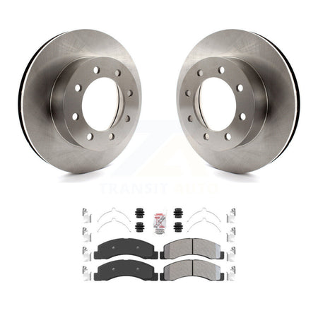 Front Disc Brake Rotors And Semi-Metallic Pads Kit For Ford F-350 Super Duty F-250 K8A-104404