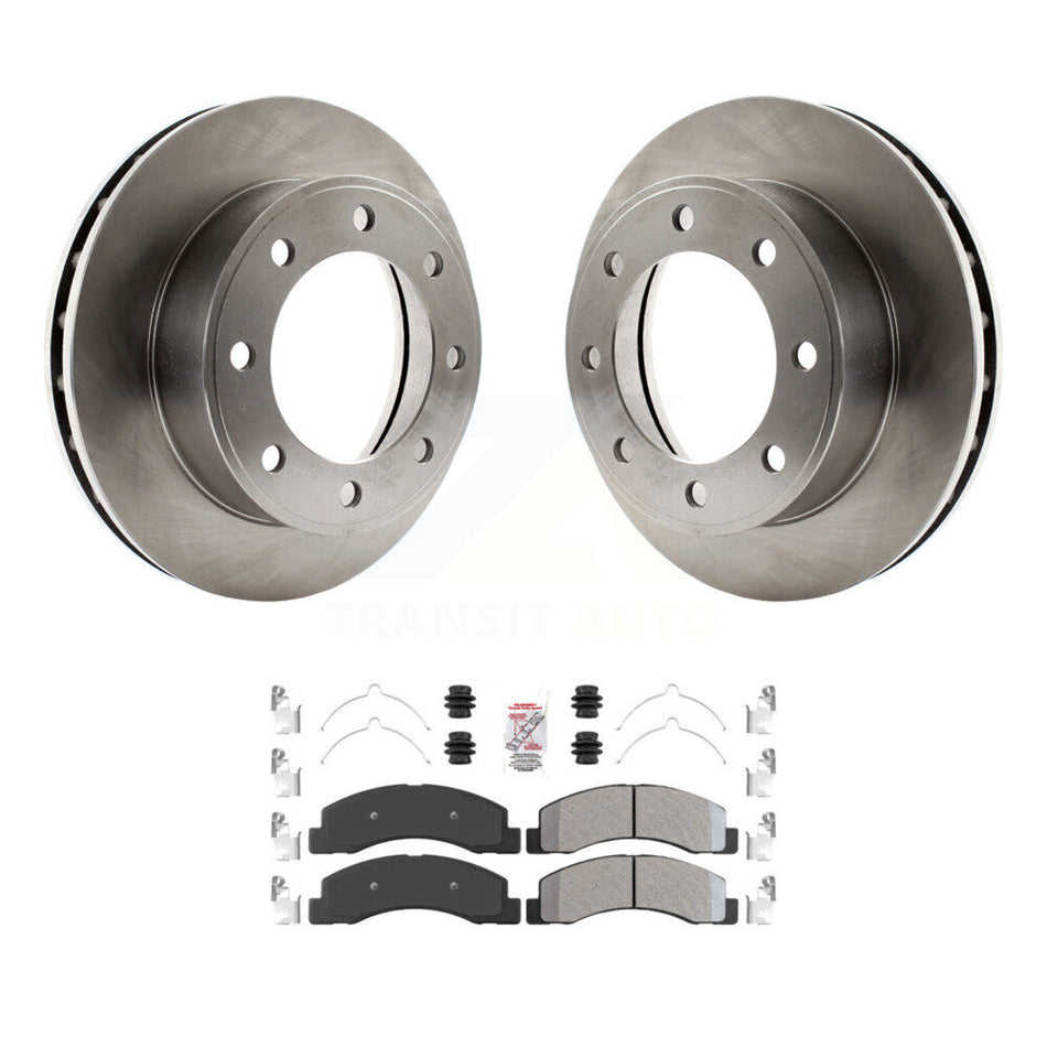 Front Brake Rotor And Semi-Metallic Pad Kit For Ford F-250 Super Duty F-350 Excursion 4WD K8A-104406