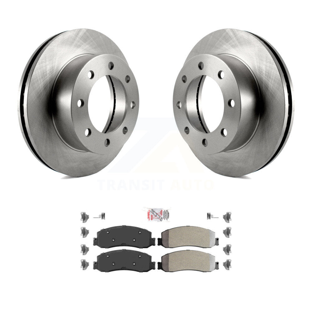 Front Disc Brake Rotors And Semi-Metallic Pads Kit For Ford F-350 Super Duty F-250 4WD K8A-104423