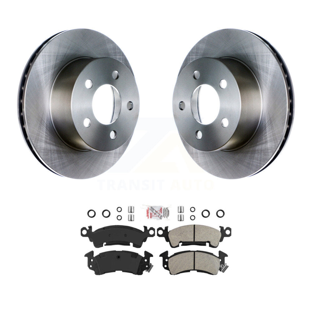 Front Brake Rotors Semi-Metallic Pad Kit For 91 Jeep Grand Wagoneer 3.203" Overall Height K8A-104426