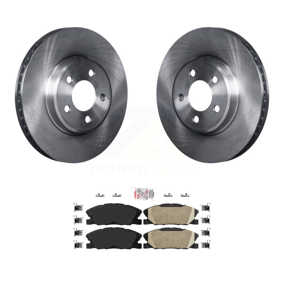 Front Disc Brake Rotors And Ceramic Pads Kit For Dodge Charger Pursuit with RWD 3.6L K8A-104439