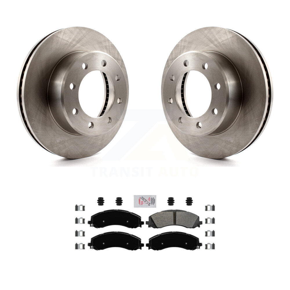 Front Disc Brake Rotors And Semi-Metallic Pads Kit For Ram 2500 3500 K8A-104441