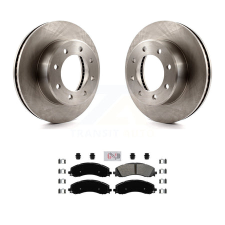 Front Disc Brake Rotors And Semi-Metallic Pads Kit For Ram 2500 3500 K8A-104441