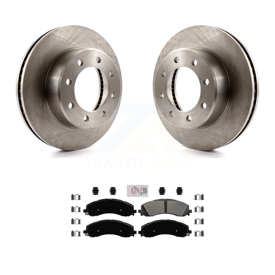 Front Disc Brake Rotors And Semi-Metallic Pads Kit For Ram 2500 3500 K8A-104441