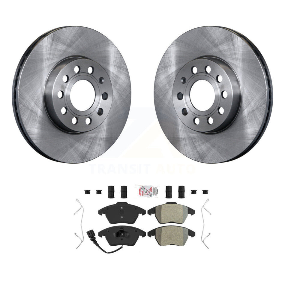 Front Brake Rotors Semi-Metallic Pad Kit For Volkswagen Jetta Golf Beetle Rabbit Audi Eos K8A-104456