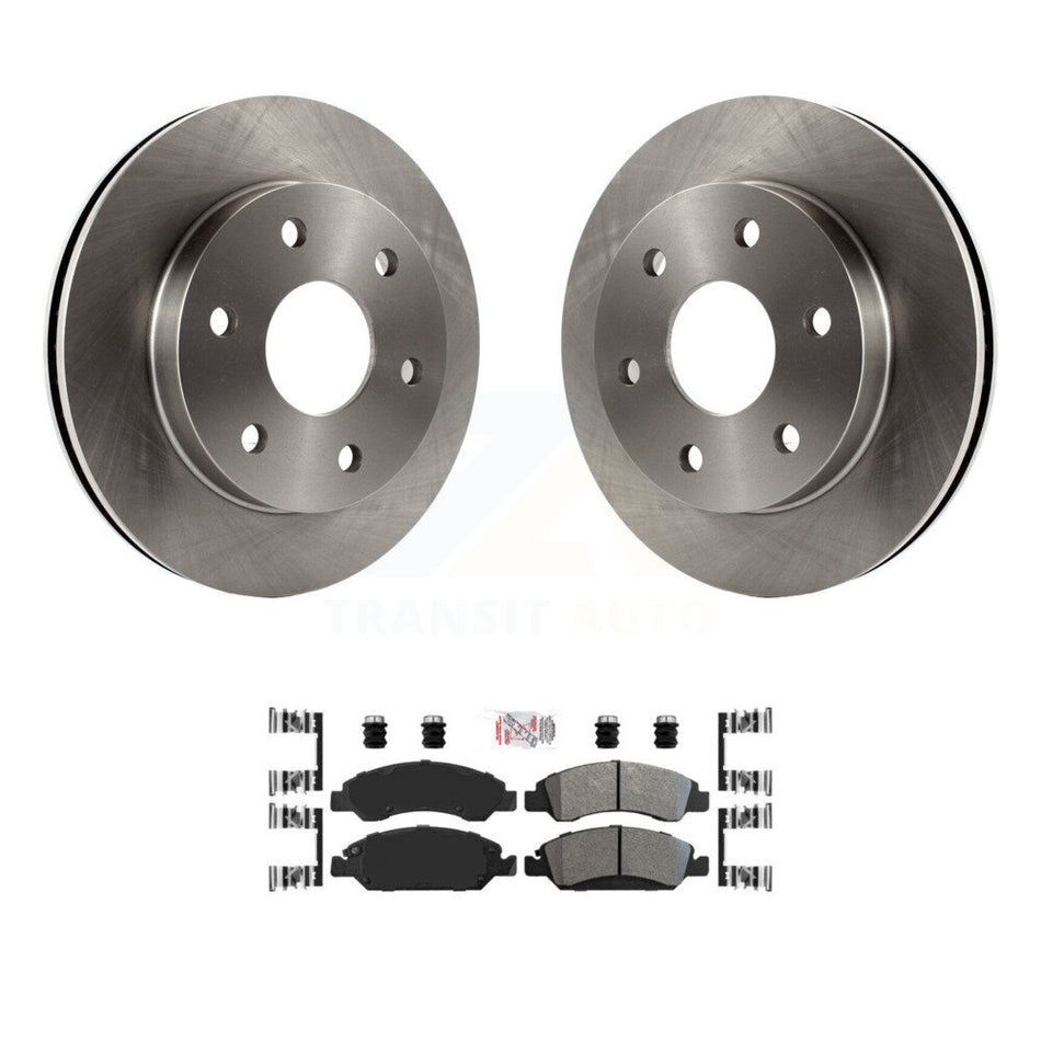 Front Disc Brake Rotors & Semi-Metallic Pad Kit For 2007 GMC Sierra 1500 rear brakes K8A-104515