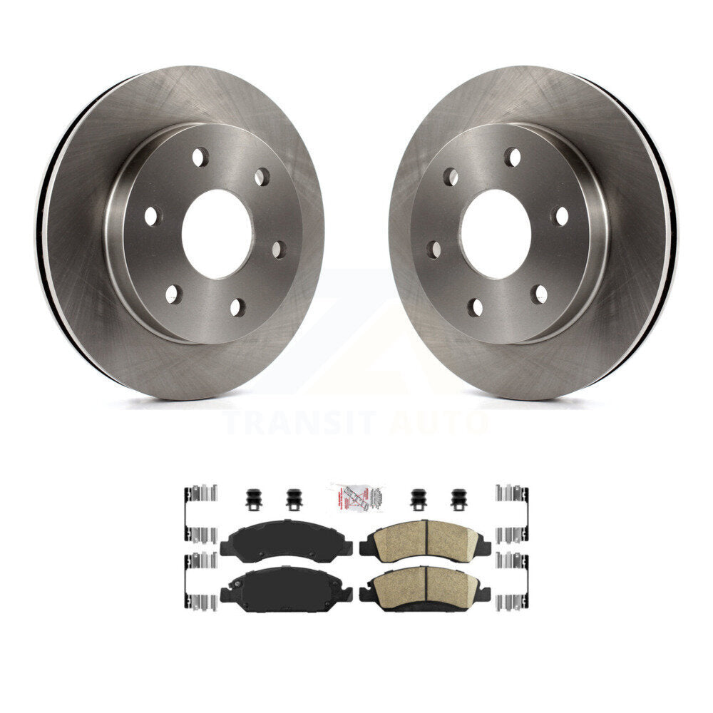 Front Disc Brake Rotors And Ceramic Pads Kit For 2007 GMC Sierra 1500 rear brakes K8A-104516