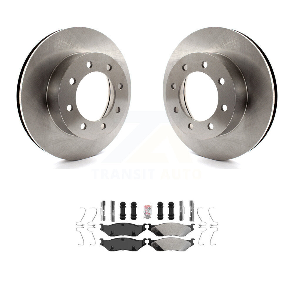 Front Brake Rotor & Semi-Metallic Pad Kit For Ford E-550 Super Duty F-450 F-550 Econoline K8A-104525