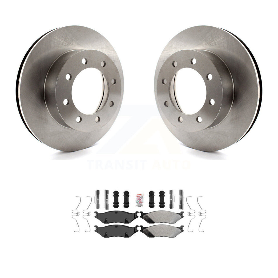 Front Brake Rotor & Semi-Metallic Pad Kit For Ford E-550 Super Duty F-450 F-550 Econoline K8A-104525
