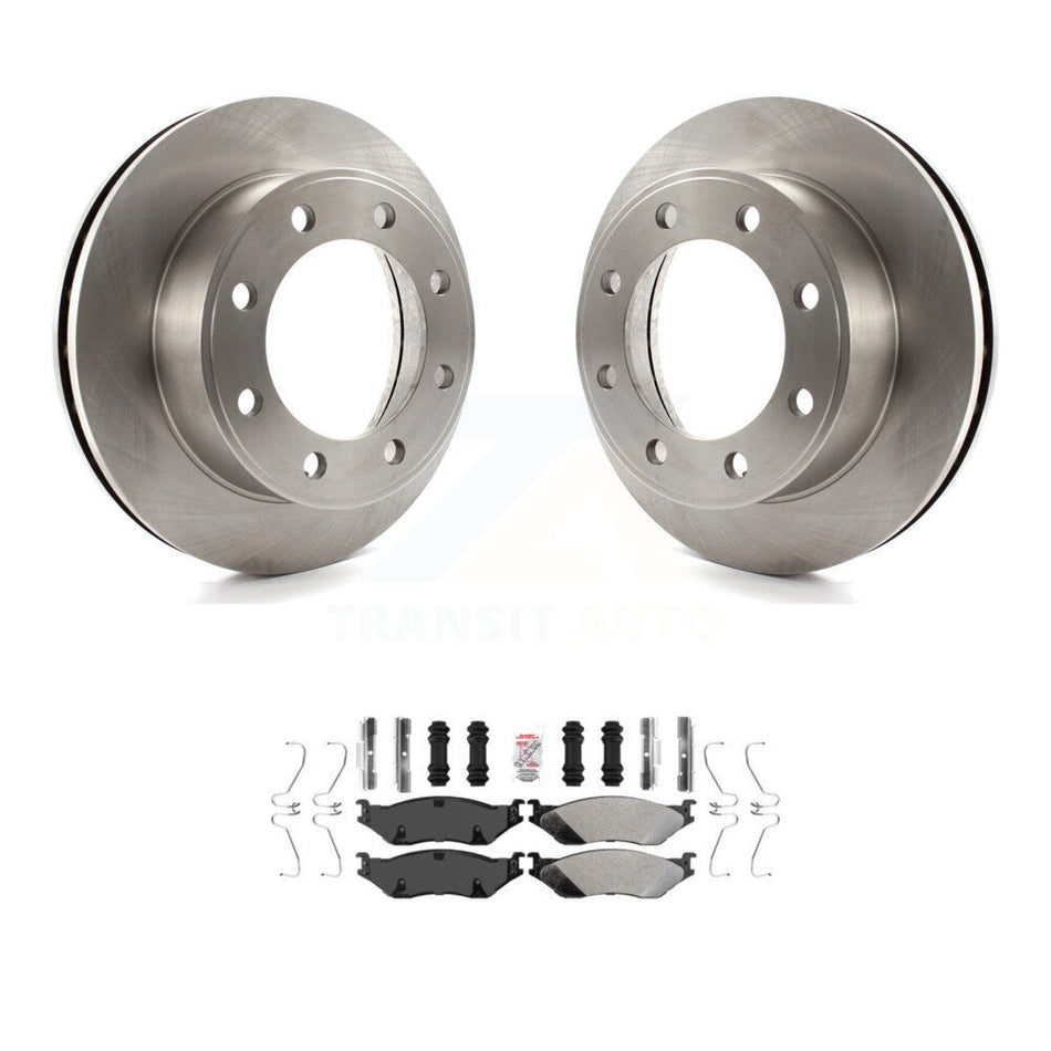 Front Disc Brake Rotors And Semi-Metallic Pads Kit For Ford F-550 Super Duty F-450 K8A-104526