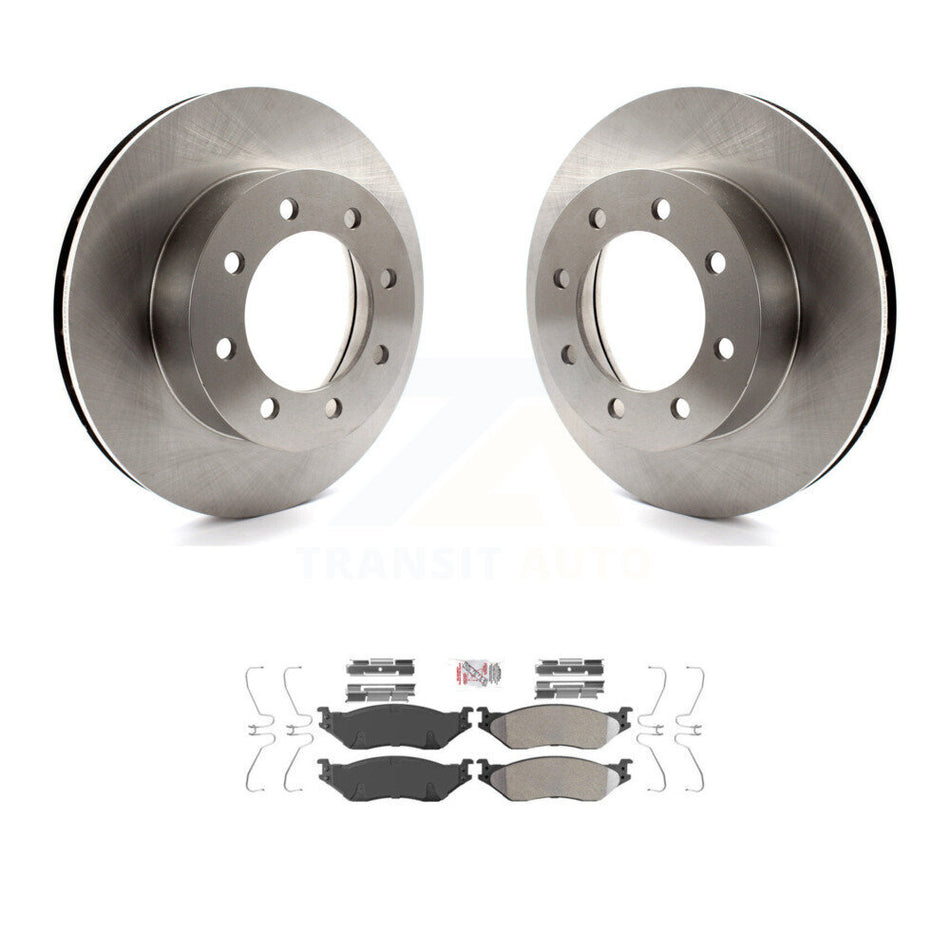 Front Brake Rotor & Semi-Metallic Pad Kit For Ford E-550 Super Duty F-450 F-550 Econoline K8A-104527