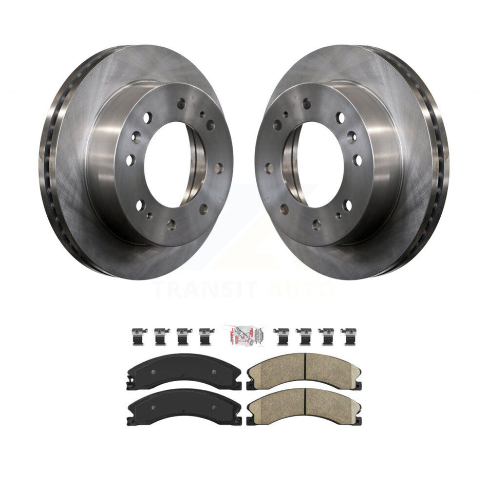 Front Disc Brake Rotors & Ceramic Pad Kit For GMC Chevrolet Sierra 2500 HD Silverado 3500 K8A-104549