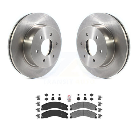 Front Disc Brake Rotors And Semi-Metallic Pads Kit For 2016-2024 Nissan TITAN XD K8A-104559